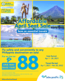 Cebu Pacific Air – Affordable April Seat Sale for As Low As ₱88