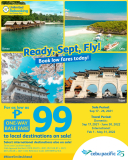 Cebu Pacific Air – September CEB Seat Sale: For As Low As P99
