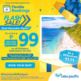 Cebu Pacific – Flash Sale: ₱99 One-Way Base Fare on Domestic Flights