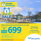 Cebu Pacific – Juan Day Sale: As Low As ₱699 One-Way Base Fare to Select International Destinations