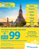 Cebu Pacific Air – As Low As ₱99 to Select International Destinations