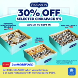 Cinnabon – 30% Off Promo via SM Malls Online