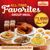 Classic Savory – All-Time Favorites Group Meal for P1499 (Save P221)