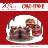 Cold Stone Creamery – Get 20% Off on All Items