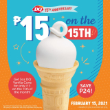 Dairy Queen – Get a Single Ball Vanilla Cone for ₱15