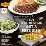 Denny’s – Get a FREE Dish for Every American NY Steak Order