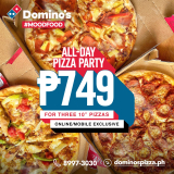 Domino’s Pizza – All-Day Pizza Party for P749