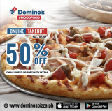Domino’s Pizza – Online Takeout Exclusive: Get 50% Off