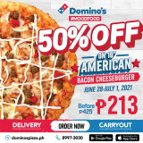 Domino’s Pizza – Get the American Bacon Cheeseburger Pizza for P213 (Was P425)