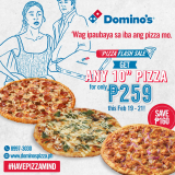 Domino’s Pizza – Get Any 10-Inch Pizza for ₱259