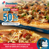 Domino’s Pizza – Online and Takeout Exclusive: Get 50% Off