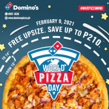 Domino’s Pizza – World Pizza Day: FREE Pizza Upsize Promo