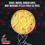 Domino’s Pizza – Get 2 Regular 10″ Pizzas for ₱299