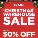 GNC – Christmas Warehouse Sale: Up to 50% Off + FREE Gift
