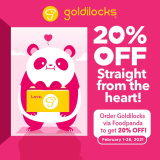 Goldilocks – Get 20% Off on Orders via Foodpanda