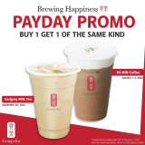 Gong cha – Buy 1 Get 1 Payday Promo