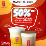 Gong cha – Get 50% Off for All Drinks via Botty