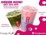 Gong cha – Get 15% Off on Any Drink via Foodpanda