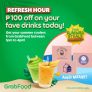 GrabFood – April 29 Summer Steals Bahaycation Refresh Hour: Get ₱100 Off Summer Cooler Drinks