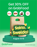 GrabFood – Sakto Sweldo Promo: Get 30% Off