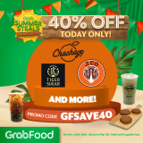 GrabFood – April 15 Summer Steals Promo: Get 40% Off