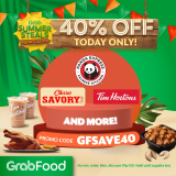 GrabFood – April 18 Summer Steals Promo: Get 40% Off