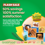GrabFood – April 30 Summer Steals Bahaycation Flash Sale: Get 50% Off
