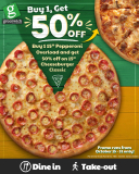 Greenwich Pizza – Buy 1, Get 1 at 50% Off Pizza