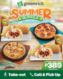 Greenwich Pizza – Summer Bundle for ₱389