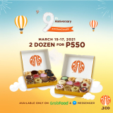 J.CO Donuts & Coffee – Get 2 Dozen for ₱550 via GrabFood and FB Messenger