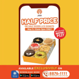 J.CO Donuts and Coffee – Half Price on Half Dozen Donuts via the SM Malls Online App