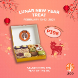 J.CO Donuts and Coffee – Lunar New Year Treat: 1 Dozen Mixed Donuts and J.Club for ₱398