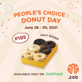 J.CO Donuts and Coffee – Get Half Dozen Pre-Assorted Donuts for P195 via GrabFood