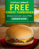 Jollibee – FREE Cheesy Yumburger via GrabFood