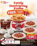 Jollibee – Family Thanksgiving Promo: Get 2 FREE Large Fries