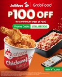 Jollibee – P100 Off GrabFood PayDay Promo