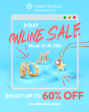 Karat World – 3-Day Online Sale: Get Up to 60% Off on Selected Items