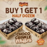 Kenny Rogers – Buy 1 Get 1 Half Dozen Choco Crinkle Muffins