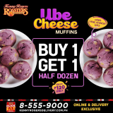 Kenny Rogers Roasters – Buy 1 Get 1 Half Dozen Ube Cheese Muffins