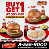 Kenny Rogers Roasters – Buy 1 Get 1 at 50% Off on Snack Combos