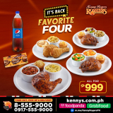 Kenny Rogers Roasters – Favorite Four Promo for ₱999