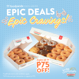 Krispy Kreme – FoodPanda Epic Deals: Get Up to P75 Off