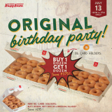 Krispy Kreme – Buy 1 Get 1 Dozen Original Glazed Doughnuts