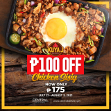 Kuya J Restaurant – Chicken Sisig for P175 Promo