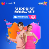 Lazada – Surprise Birthday Sale: Get Up to 90% Off + FREE Shipping
