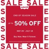 Levi’s – End of Season Sale: Get Up to 50% Off