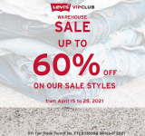 Levi’s – Warehouse Sale: Get Up to 60% Off on Sale Styles