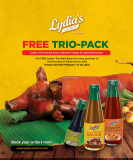 Lydia’s Lechon – Get FREE Trio Pack for Every Whole Lechon or Lechon Belly