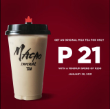 Macao Imperial Tea – Get a Milk Tea for ₱21 with a Minimum Purchase of ₱200