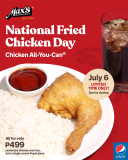 Max’s Restaurant – National Fried Chicken Day Chicken All-You-Can Promo